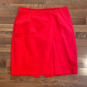 NWOT Halogen Red thick stretchy skirt
